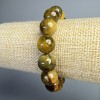 Pulsera de pietersita amarilla, piedra natural, bolas lisas, diámetro 12,5 mm, longitud 18 cm (elástico)