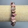 Pulsera de rodonita, piedra natural facetada en rondeles, diámetro 10×7 mm, longitud 18 cm +/- (elástico)