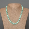 Collar de turquesas ovaladas (pieza) — diámetro 8×10 mm, longitud 48 cm+-
